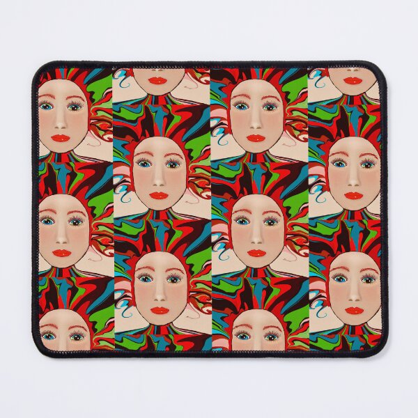 Item preview, Colorful Face with Swirling Patterns designed and sold by Elaine M Hayward .