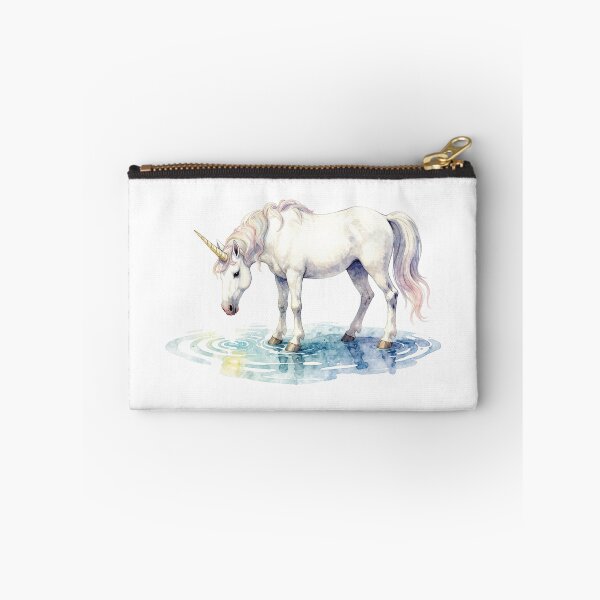 Item preview, Mystical unicorn at the water - serene fairytale watercolor designed and sold by WildArtIT.