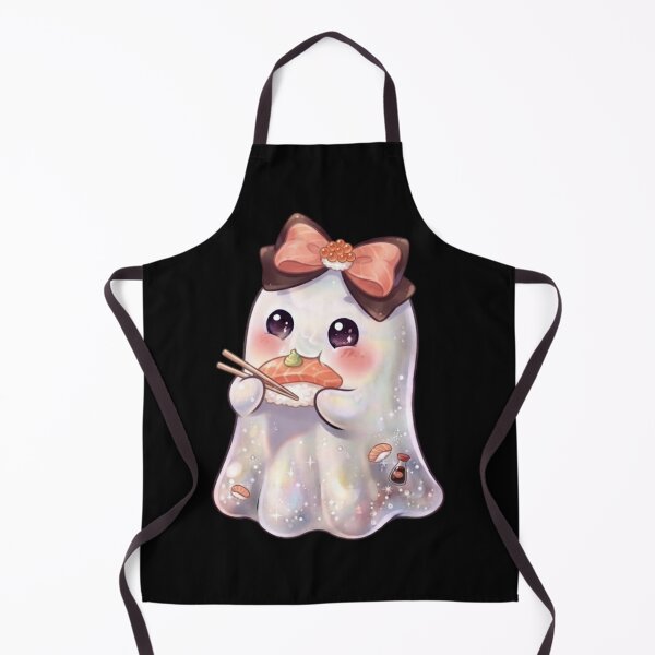 Item preview,  Cute Kawaii Ghost Eating a Sushi Design / Halloween / Korea / Ghosts / Foodie / Japanese / T-shirts mugs stickers phone case hardcover journal poster designed and sold by TeenLake.