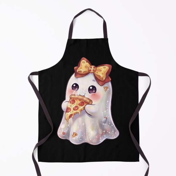 Item preview, Cute Kawaii Ghost Eating a Pepperoni Cheesy Pizza Slice Design / Halloween / Ghosts / Foodie / T-shirts mugs stickers phone case hardcover journal poster designed and sold by TeenLake.
