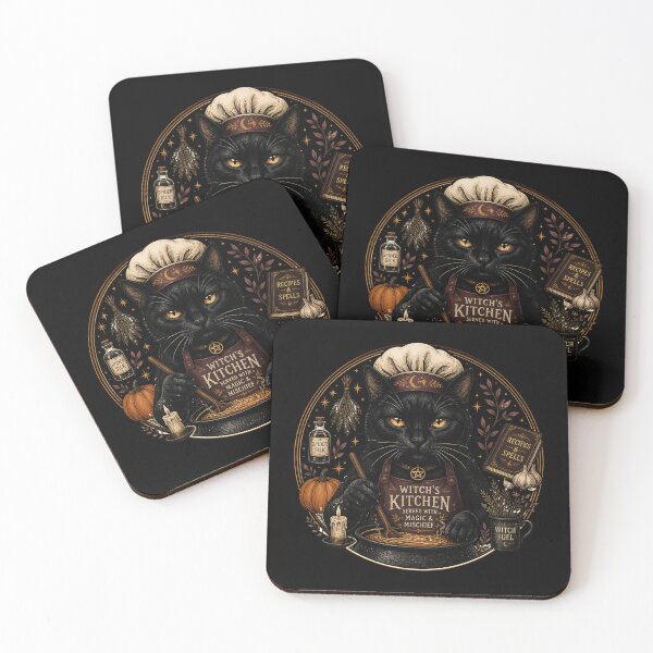 Item preview, Witchy Chef Cat Gothic Folk Illustration Halloween designed and sold by LiviuGligoros.