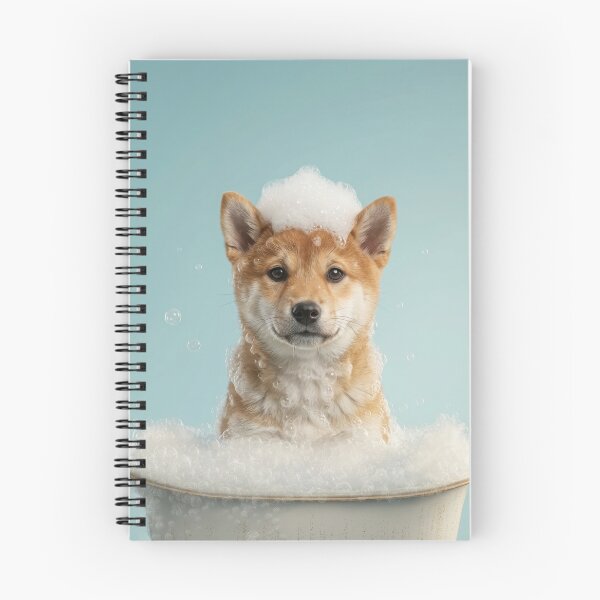 Item preview, Baby Shiba Inu Bubble Bath Cute Nursery Bathroom Wall Art designed and sold by LazyOwlStore.