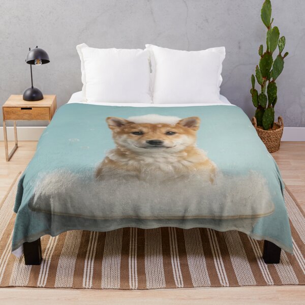 Item preview, Baby Shiba Inu Bubble Bath Cute Nursery Bathroom Wall Art designed and sold by LazyOwlStore.