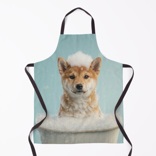 Item preview, Baby Shiba Inu Bubble Bath Cute Nursery Bathroom Wall Art designed and sold by LazyOwlStore.