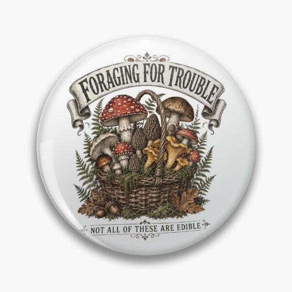 Item preview, Foraging For Trouble Mushroom designed and sold by JILL-RIGGS.