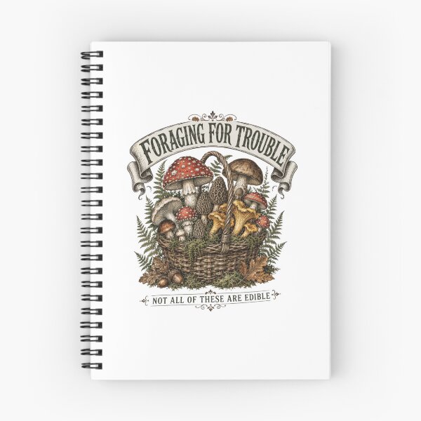 Item preview, Foraging For Trouble Mushroom designed and sold by JILL-RIGGS.