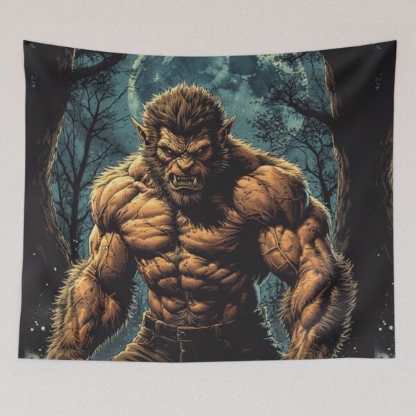Item preview, HELL-O-WEEN: Wolfman; Limited Edition Monster Tees designed and sold by FANTASY FRENZY.