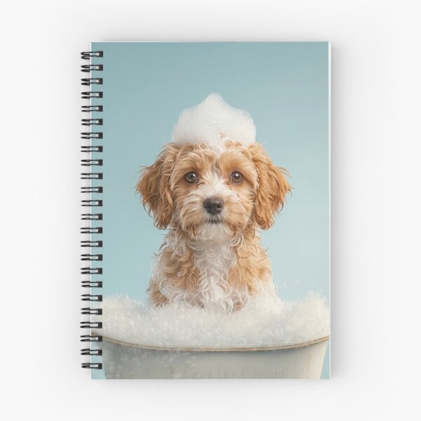 Item preview, Baby Shih Poo Bubble Bath Cute Nursery Bathroom Wall Art designed and sold by LazyOwlStore.