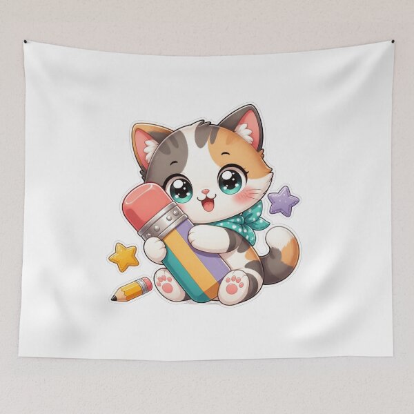 Item preview, Cat with Eraser designed and sold by foryouandyours.