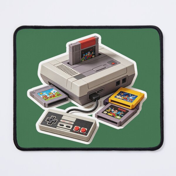 Item preview, Vintage console with games and controller designed and sold by mixoubraw.