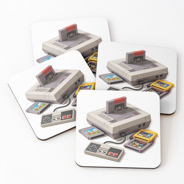 Item preview, Vintage console with games and controller designed and sold by mixoubraw.