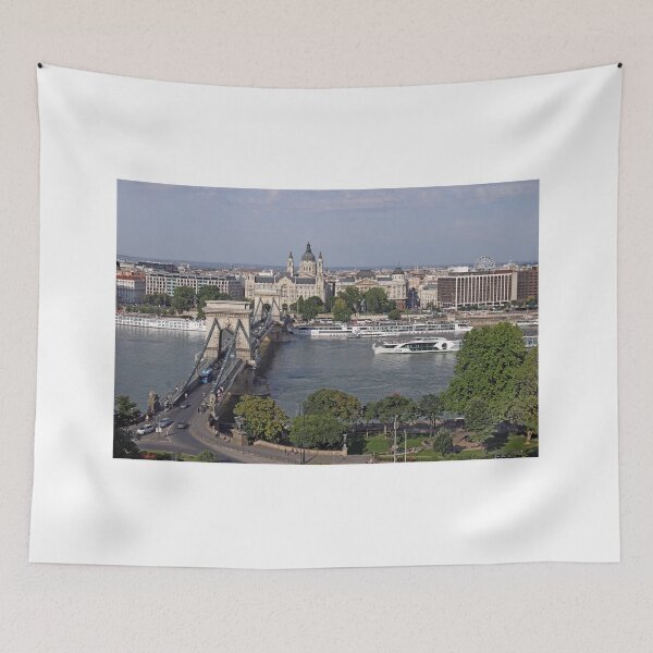 Item preview, Chain bridge on Danube river Budapest citysccape designed and sold by goceris.