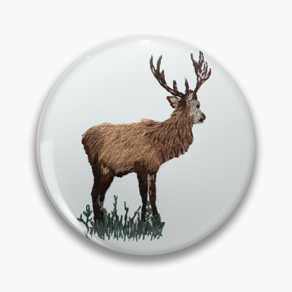 Item preview, Red deer hand embroidered designed and sold by Alsa.handembroidery.