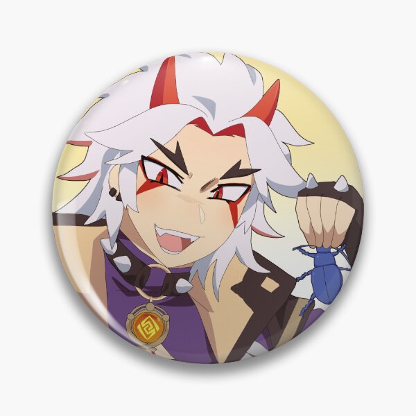 Item preview, Arataki Itto pin/pillow/mousepad designed and sold by pumpkster.