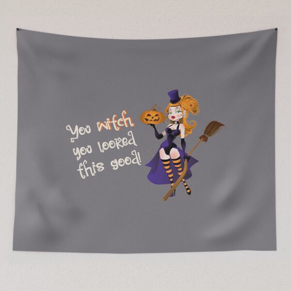 Item preview, You Witch…This Good! (Cream on Dk. Grey) designed and sold by PawsitiveMum3.