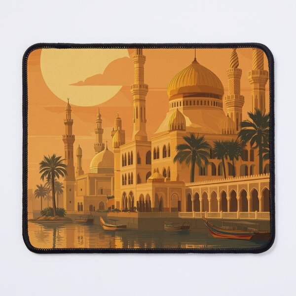 Item preview, Basra Iraq Original Custom Vintage Poster Wall Art Design Pillow Gift designed and sold by Cool Robot Bro..