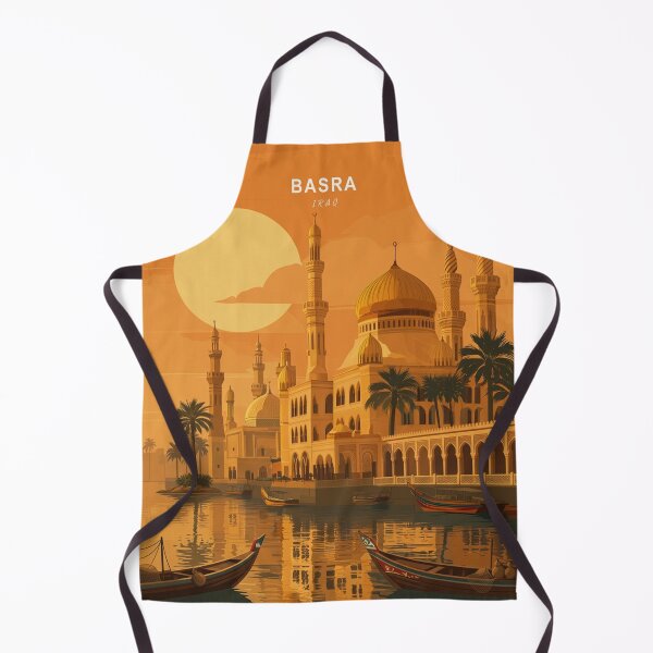 Item preview, Basra Iraq Original Custom Vintage Poster Wall Art Design Pillow Gift designed and sold by Cool Robot Bro..