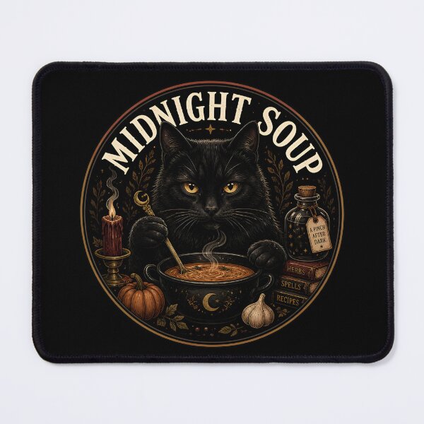 Item preview, Midnight Soup Cat Retro Halloween Poster Halloween designed and sold by LiviuGligoros.