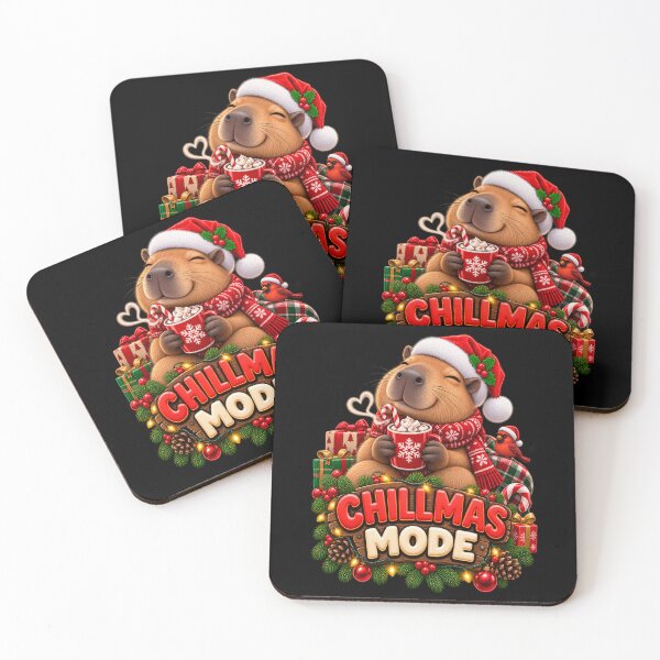 Item preview, Chillmas Mode Capybara Funny Christmas Chocolate Raccoon Pet designed and sold by StaticEmpire.