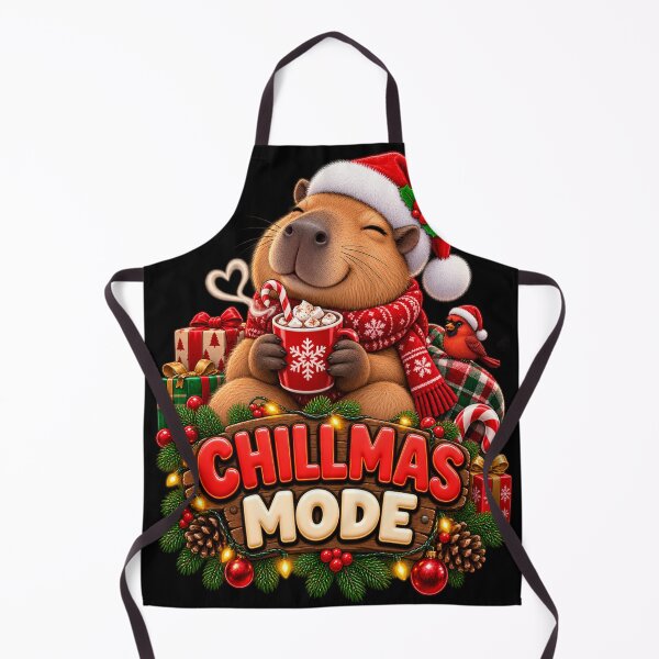 Item preview, Chillmas Mode Capybara Funny Christmas Chocolate Raccoon Pet designed and sold by StaticEmpire.
