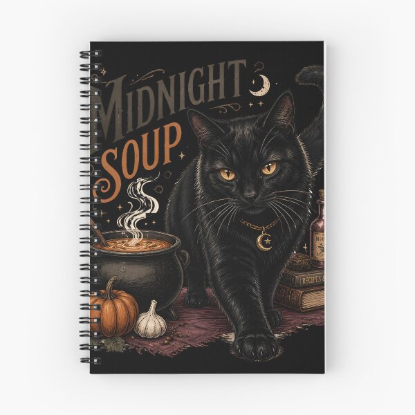 Item preview, Midnight Soup Cat Gothic Folk Illustration Halloween designed and sold by LiviuGligoros.