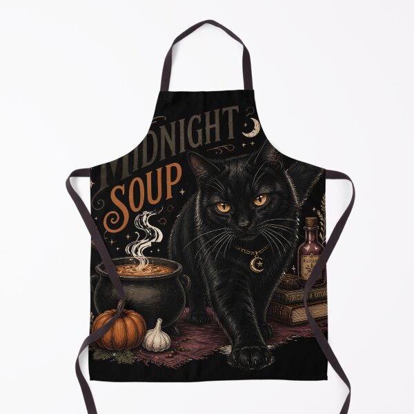 Item preview, Midnight Soup Cat Gothic Folk Illustration Halloween designed and sold by LiviuGligoros.
