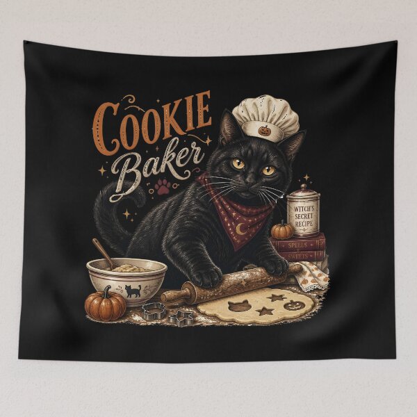 Item preview, Halloween Cookie Cat Retro Halloween Poster Halloween designed and sold by LiviuGligoros.
