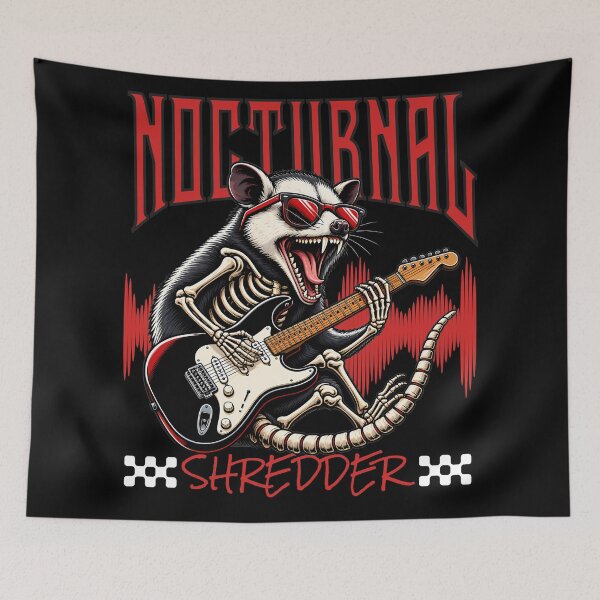 Item preview, Nocturnal Shredder Possum Guitar Design designed and sold by FaeryNuff.
