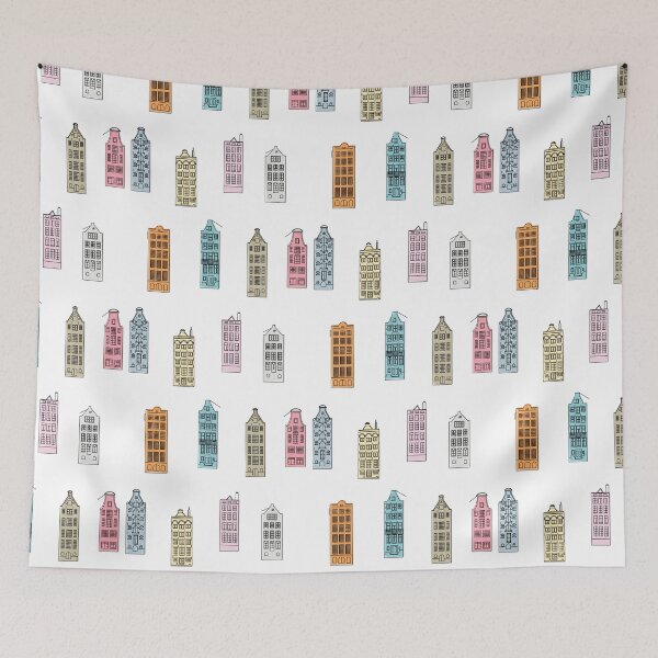 Item preview, Dutch houses pattern designed and sold by Qualali Studio.