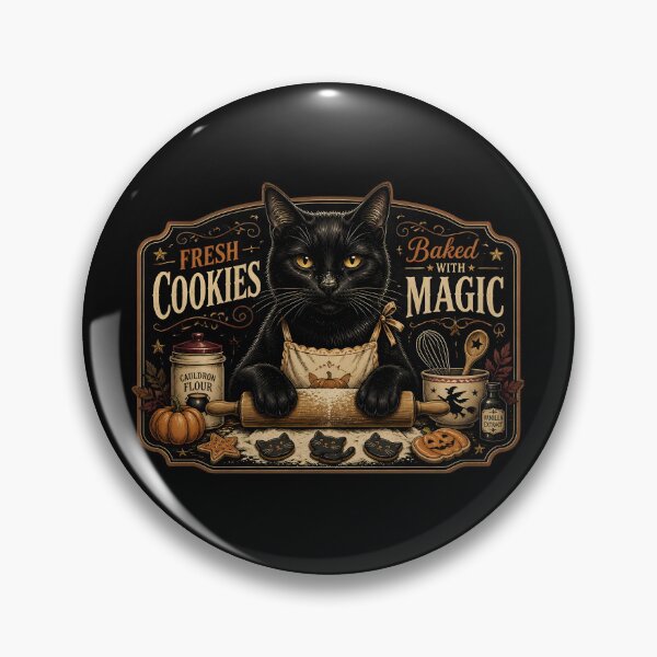 Item preview, Halloween Cookie Cat Gothic Folk Illustration Halloween designed and sold by LiviuGligoros.