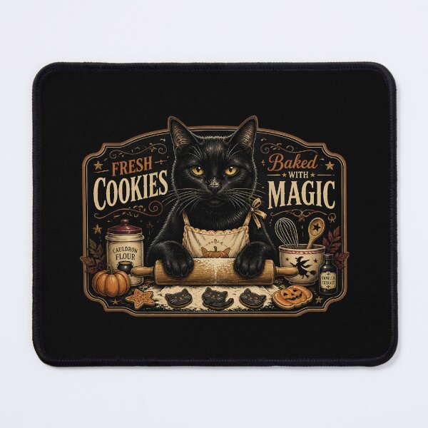 Item preview, Halloween Cookie Cat Gothic Folk Illustration Halloween designed and sold by LiviuGligoros.