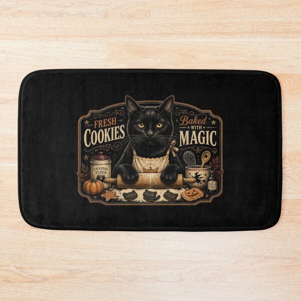 Item preview, Halloween Cookie Cat Gothic Folk Illustration Halloween designed and sold by LiviuGligoros.