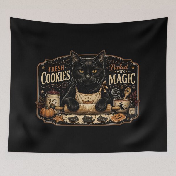 Item preview, Halloween Cookie Cat Gothic Folk Illustration Halloween designed and sold by LiviuGligoros.