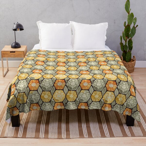 Item preview, Retro Smiling Sunflowers designed and sold by OpenFieldNotes.