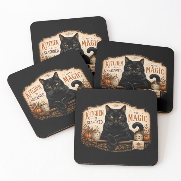 Item preview, Autumn Kitchen Cat Retro Halloween Poster Halloween designed and sold by LiviuGligoros.