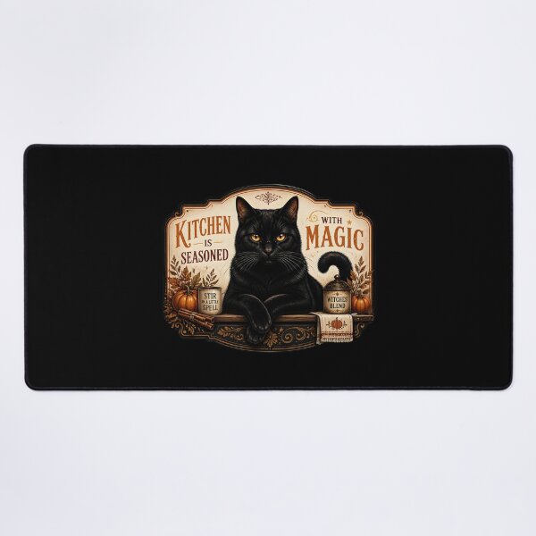 Item preview, Autumn Kitchen Cat Retro Halloween Poster Halloween designed and sold by LiviuGligoros.