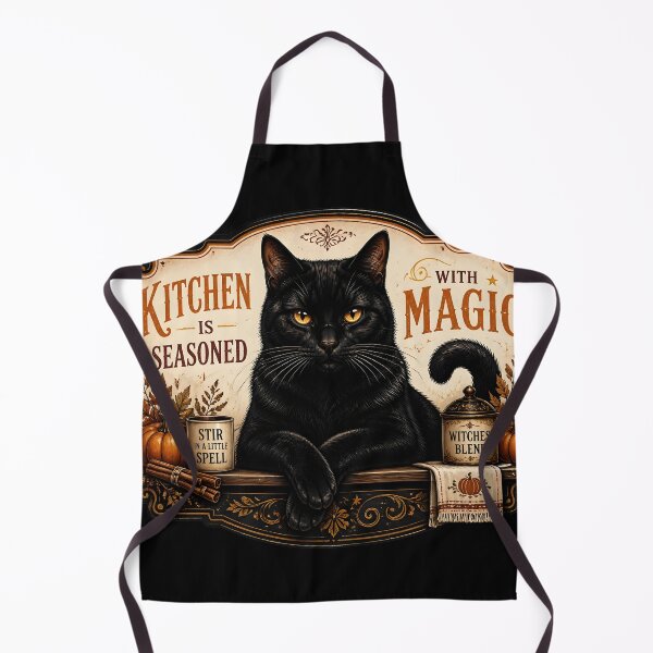 Item preview, Autumn Kitchen Cat Retro Halloween Poster Halloween designed and sold by LiviuGligoros.