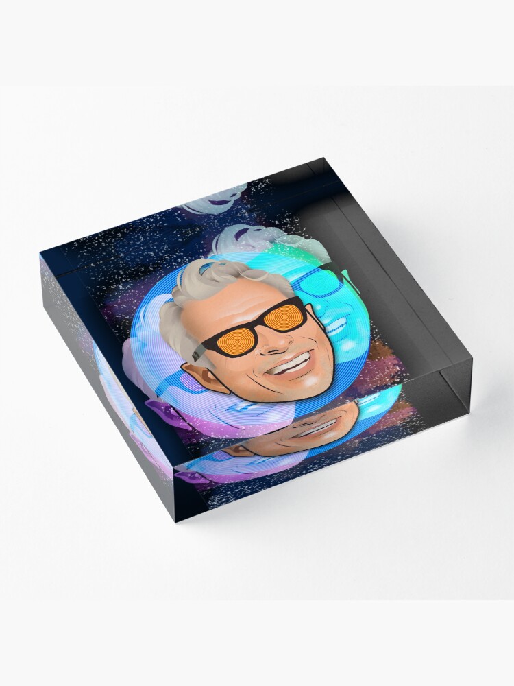 Alternative Ansicht von Kosmischer Goldblum Acrylblock