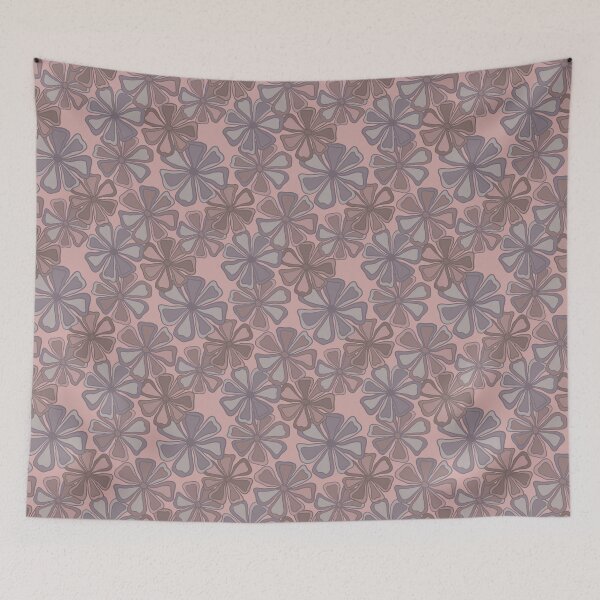 Item preview, Mod flowers on pale rose designed and sold by MarySchwindt.