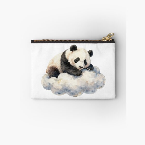 Item preview, Sleeping cute panda on a cloud - whimsical watercolor art designed and sold by WildArtIT.