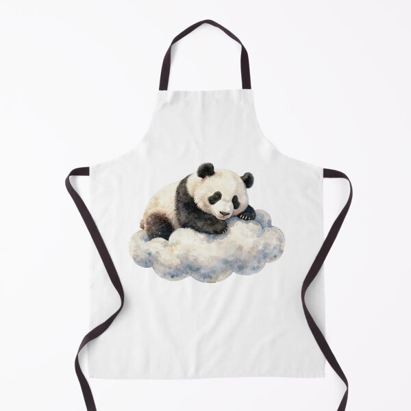 Item preview, Sleeping cute panda on a cloud - whimsical watercolor art designed and sold by WildArtIT.