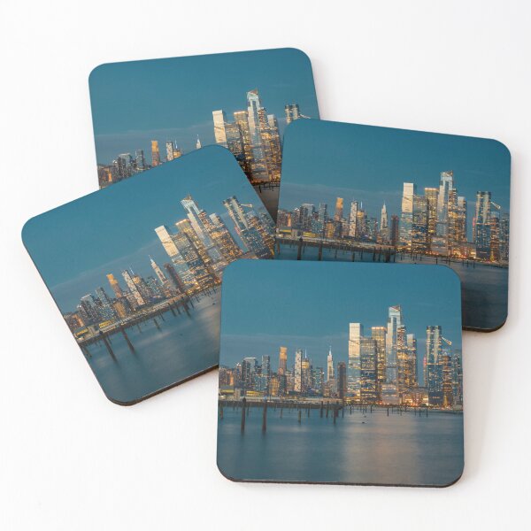 Item preview, New York City Skyline - Panoramic Night Art designed and sold by DGMaxShop.