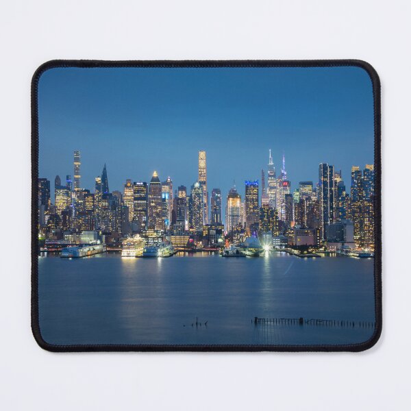Item preview, New York City Skyline - Panoramic Night Art designed and sold by DGMaxShop.