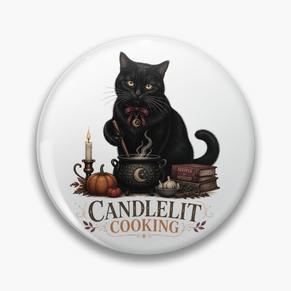 Item preview, Candlelit Kitchen Cat Retro Halloween Poster Halloween designed and sold by LiviuGligoros.