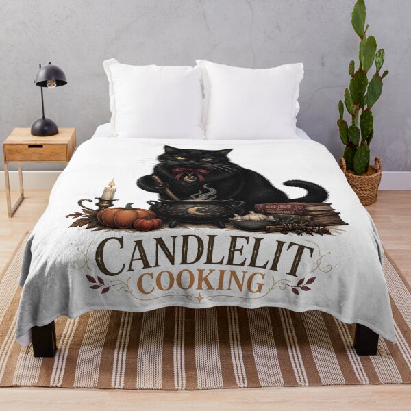 Item preview, Candlelit Kitchen Cat Retro Halloween Poster Halloween designed and sold by LiviuGligoros.