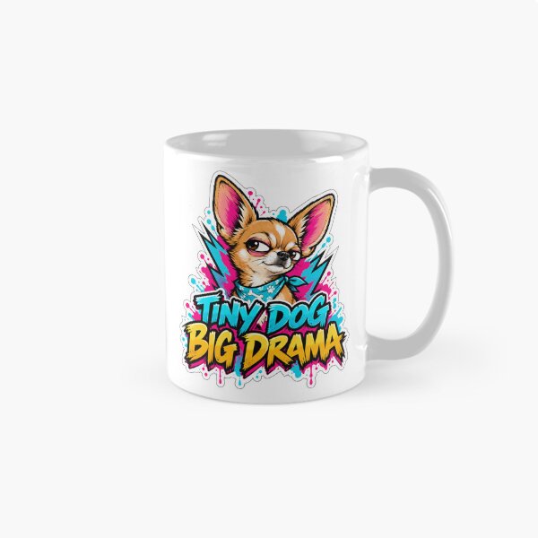 Item preview, Tiny Dog Big Drama Chihuahua – Funny Comic Graffiti Dog designed and sold by Jaani-T.