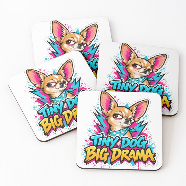 Item preview, Tiny Dog Big Drama Chihuahua – Funny Comic Graffiti Dog designed and sold by Jaani-T.