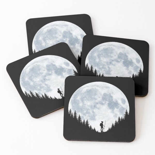 Item preview, Moonlit Hiker Under a Full Moon designed and sold by Fikuall.