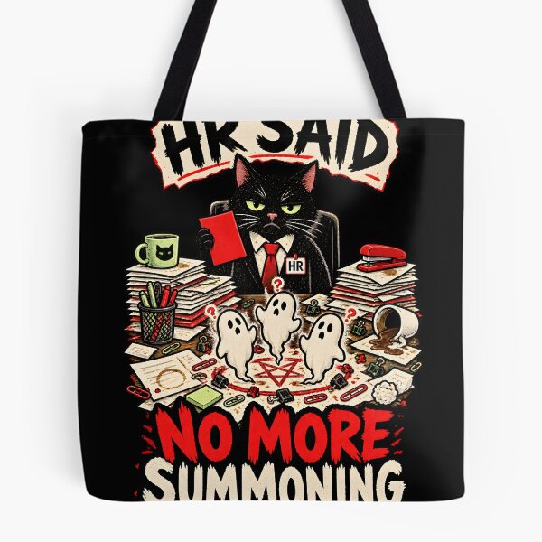 Item preview, HR Said No More Summoning – Funny Black Cat HR Office Humor designed and sold by Ajdaprint.