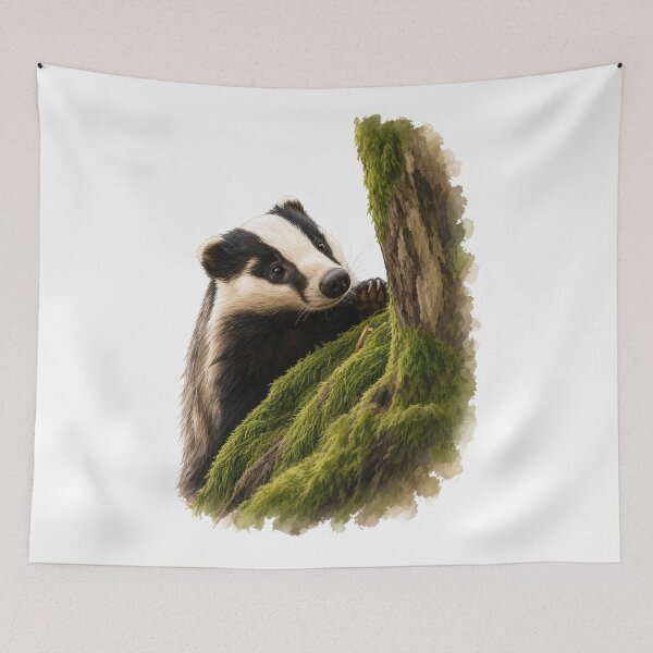 Item preview, Curious European Badger designed and sold by tomperys.